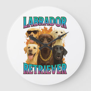 Labrador Retriever Large Clock