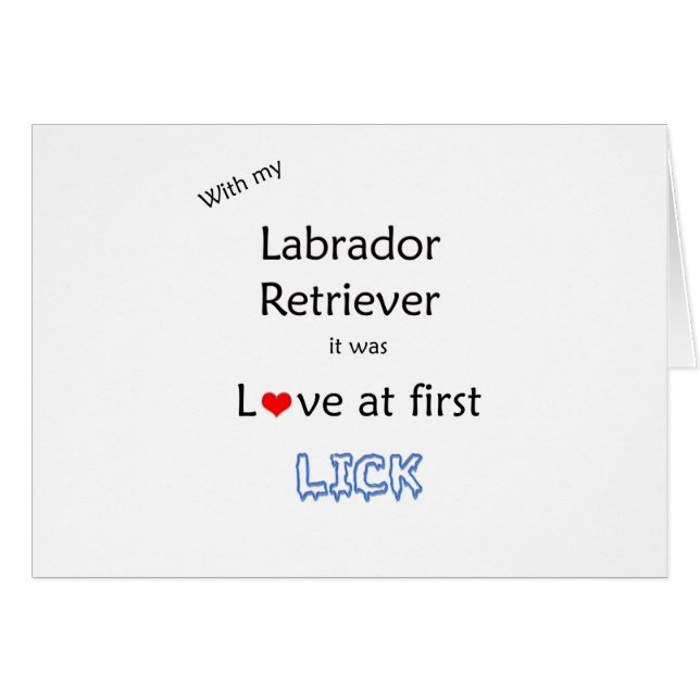 Labrador Retriever Lick Design (Front Horizontal)