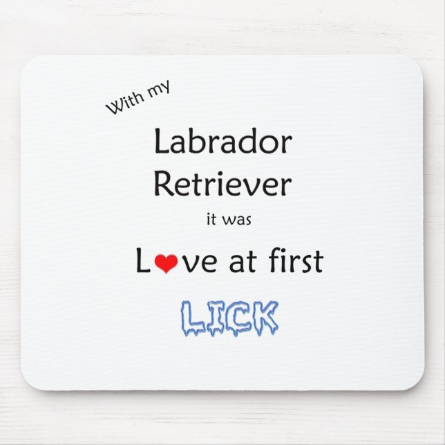 Labrador Retriever Lick Design Mouse Mat (Front)