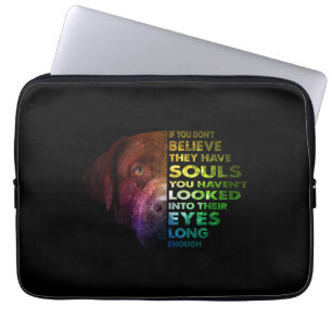 Labrador Retriever looked Into Their Eye Dog Lover Laptop Sleeve