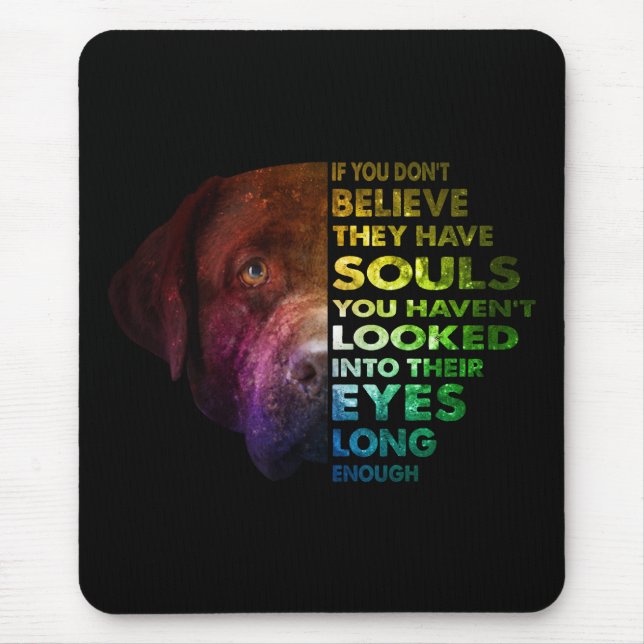 Labrador Retriever looked Into Their Eye Dog Lover Mouse Mat (Front)