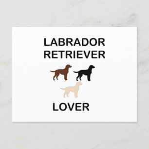 labrador retriever lover all colours silhouettes holiday postcard