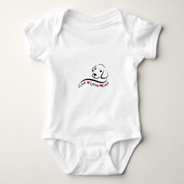 Labrador retriever lover baby bodysuit (Front)