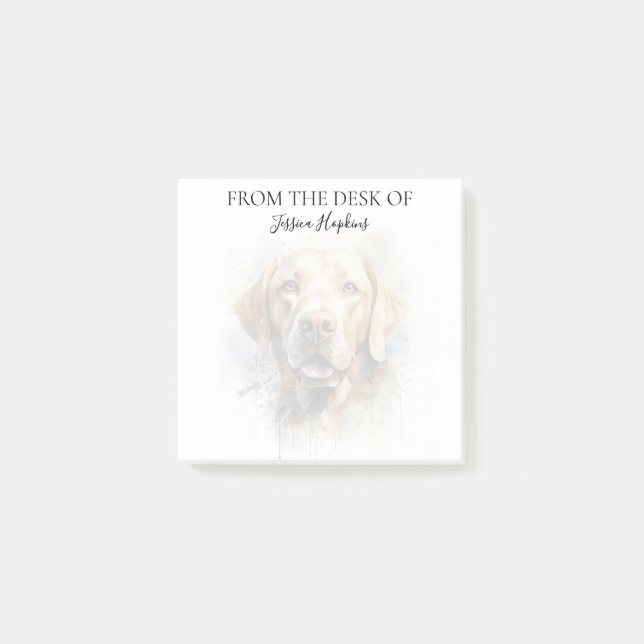 Labrador Retriever Lover Monogrammed Dog Post-it Notes (Front)