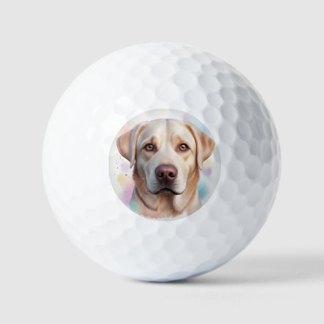 Labrador Retriever Magical Whimsical Art Golf Balls (Front)