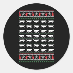 Labrador Retriever Merry Christmas Ugly Sweater Do Classic Round Sticker