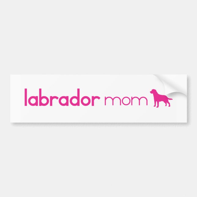 Labrador Retriever Mum Bumper Sticker (Front)