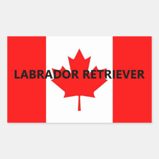 Labrador Retriever Name On Flag Rectangular Sticker