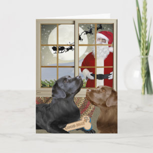 Labrador Retriever Naughty Or Nice Christmas Cards