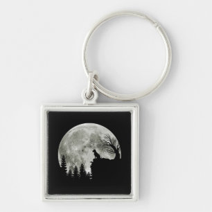Labrador Retriever On Mountain Halloween Graphic Key Ring