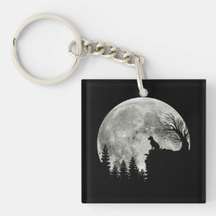 Labrador Retriever On Mountain Halloween Graphic Key Ring