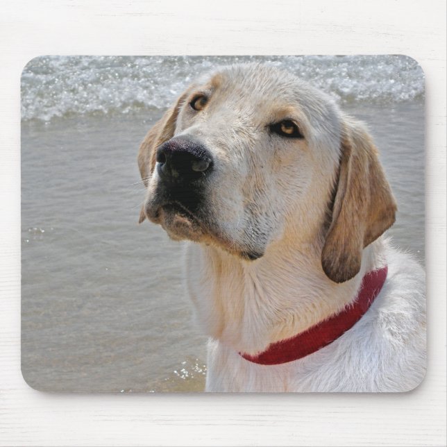 Labrador Retriever on the Beach Mouse Mat (Front)