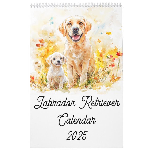 Labrador Retriever Parent and Puppy Calendar (Cover)