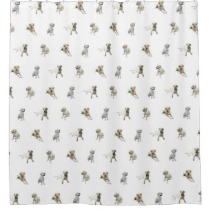 Labrador Retriever Pattern (White) Shower Curtain