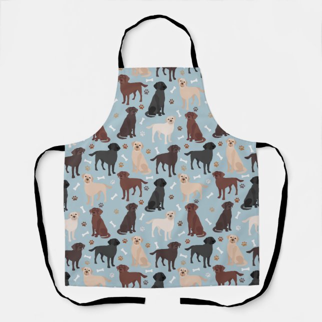 Labrador Retriever Paws and Bones Apron (Front)