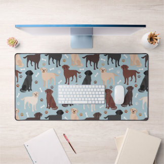 Labrador Retriever Paws and Bones Desk Mat