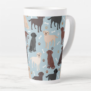Labrador Retriever Paws and Bones Latte Mug