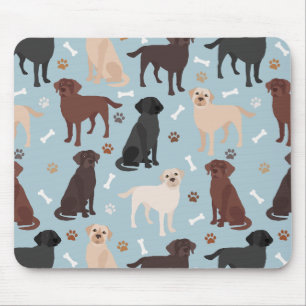 Labrador Retriever Paws and Bones Mouse Mat