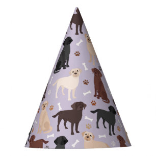 Labrador Retriever Paws and Bones Party Hat
