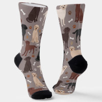 Labrador Retriever Paws and Bones Socks