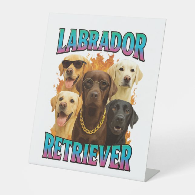 Labrador Retriever  Pedestal Sign (Front)