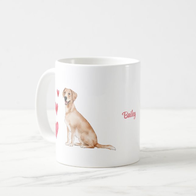 Labrador Retriever Personalised Dog Coffee Mug (Front Left)