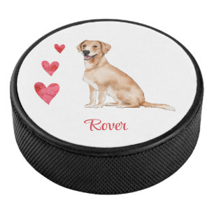 Labrador Retriever Personalised Dog Hockey Puck