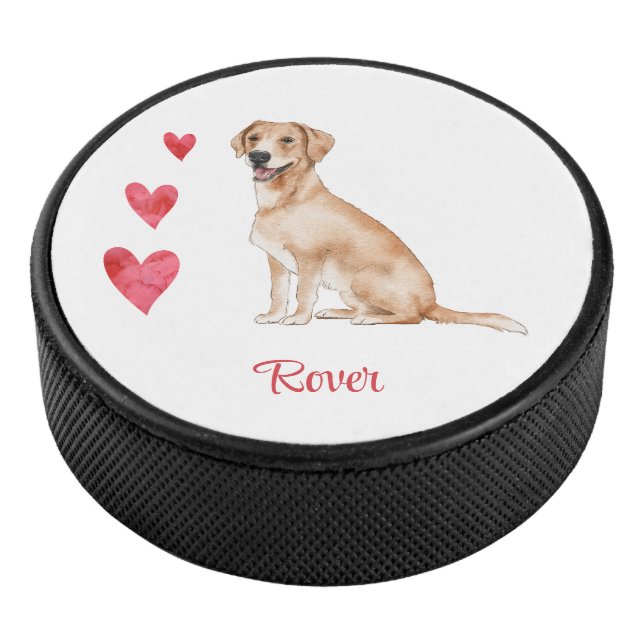 Labrador Retriever Personalised Dog Hockey Puck (3/4)