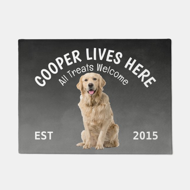 Labrador Retriever Personalised Dog Lover  Doormat (Front)