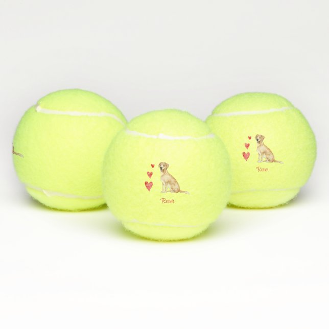 Labrador Retriever Personalised Dog Tennis Balls (Multi)