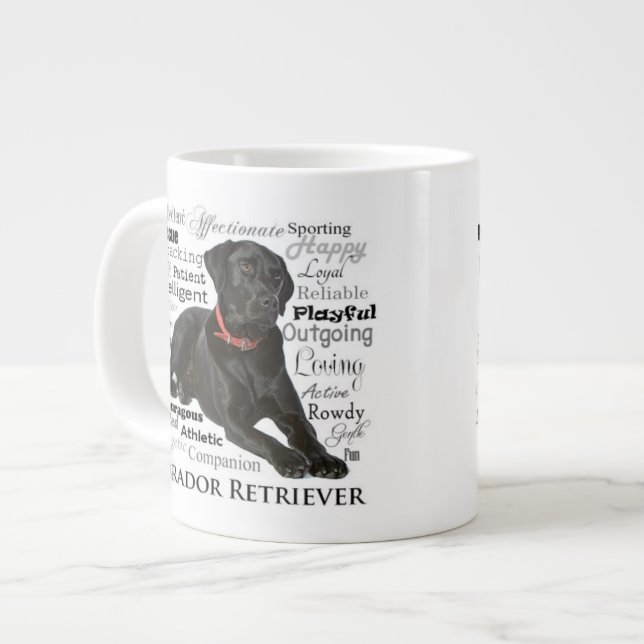 Labrador Retriever Personality Traits Large Coffee Mug (Front Left)