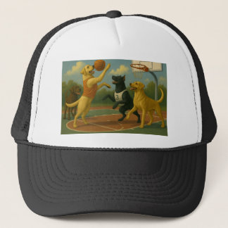 Labrador Retriever playing basketball  Trucker Hat