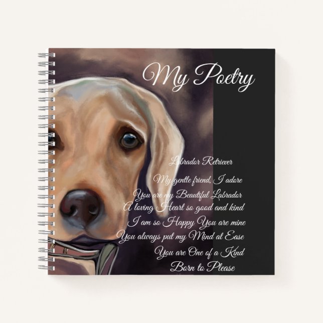 Labrador Retriever Poetry Notebook (Front)
