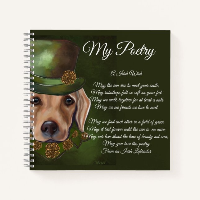 Labrador Retriever Poetry  Notebook (Front)