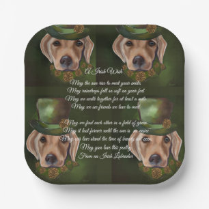 Labrador Retriever Poetry  Paper Plate