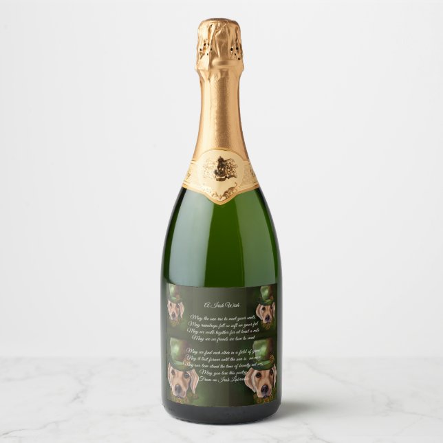 Labrador Retriever Poetry  Sparkling Wine Label (Front)