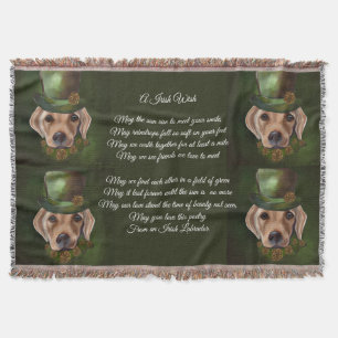 Labrador Retriever Poetry Throw Blanket