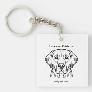 Labrador Retriever Portrait Key Ring
