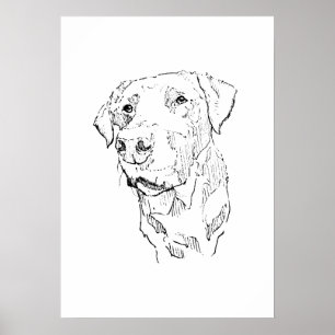 Labrador Retriever Poster Art, Wall Print