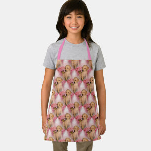 Labrador Retriever Puppy Butterfly Animal Pattern  Apron