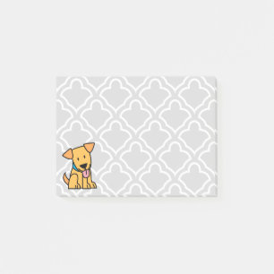 Labrador Retriever puppy dog sit golden cute pup Post-it Notes