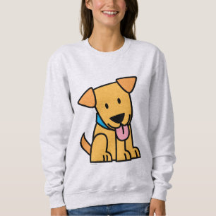 Labrador Retriever puppy dog sit golden cute pup Sweatshirt