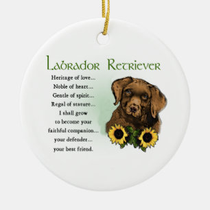 Labrador Retriever Puppy Heritage Gifts Ceramic Tree Decoration