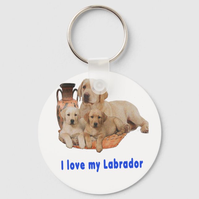  Labrador Retriever puppy  Key Ring (Front)