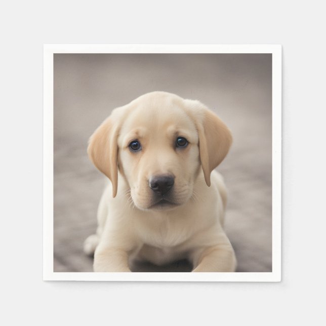 Labrador Retriever Puppy Napkin (Front)