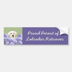 Labrador Retriever Puppy Painting Original Dog Art Bumper Sticker