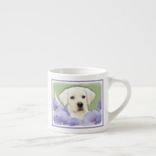 Labrador Retriever Puppy Painting Original Dog Art Espresso Cup
