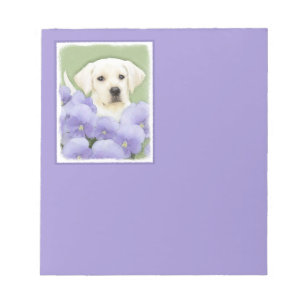 Labrador Retriever Puppy Painting Original Dog Art Notepad