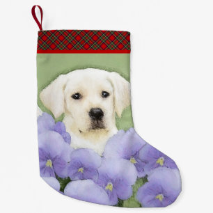 Labrador Retriever Puppy Painting Original Dog Art Small Christmas Stocking