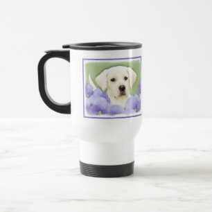 Labrador Retriever Puppy Painting Original Dog Art Travel Mug